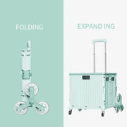 Versatile Folding Picnic & Shopping Cart with Pull Rod - Ideal for Outdoor Adventures and Household Use - Creatique