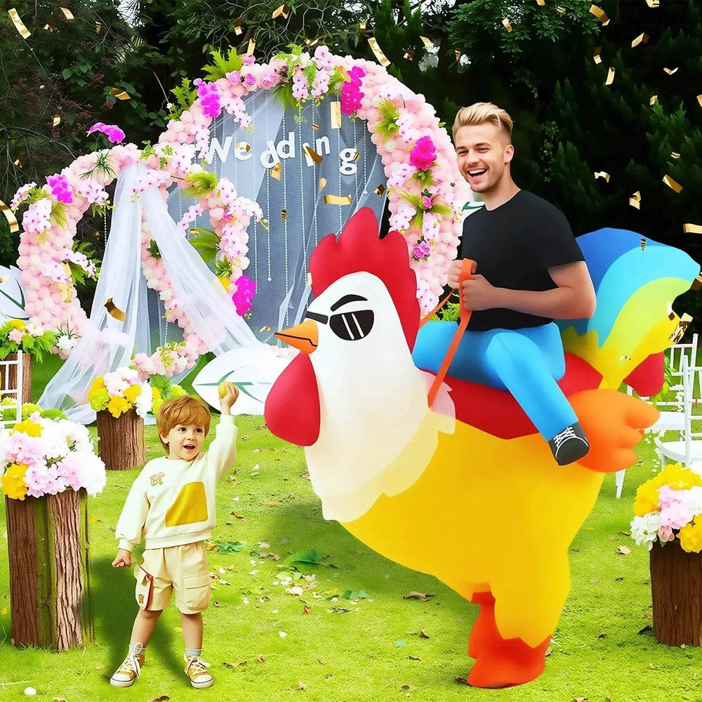 Playful Rooster Rider Costume - Creatique