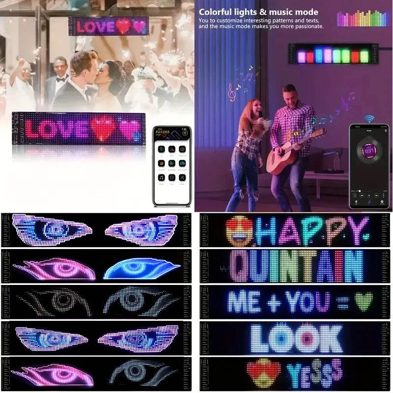 Eye-Catching Programmable LED Demon Eyes Sign for Store & Car Displays - Flexible & Bright! - Creatique