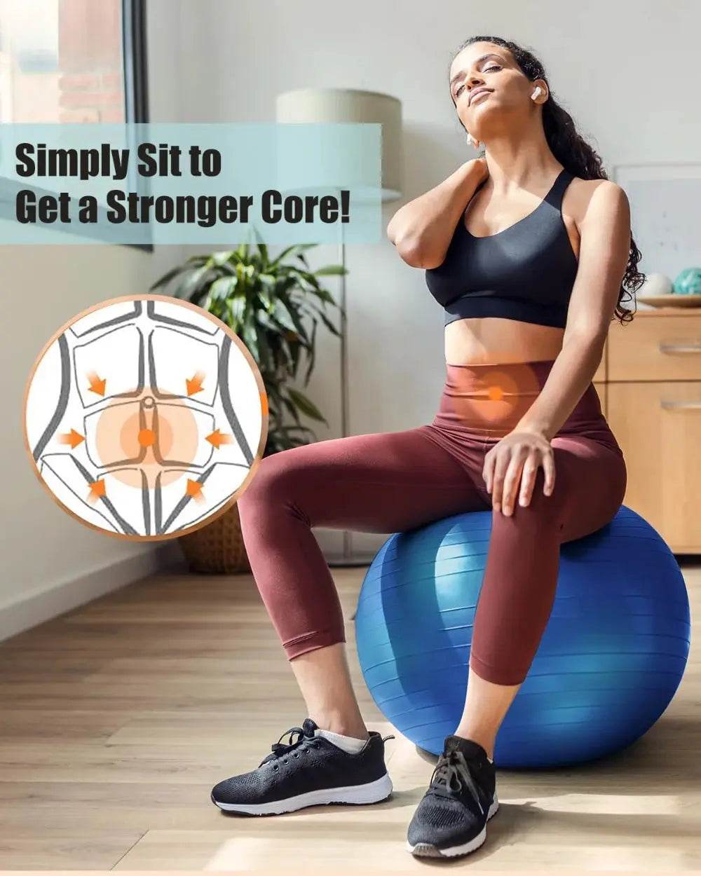 Core Strength Stability Yoga Ball - Creatique