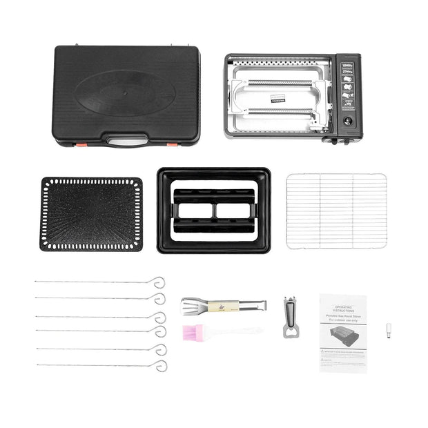 Compact Portable Butane Camping Grill - Perfect for Camping, Traveling & Trekking! - Creatique