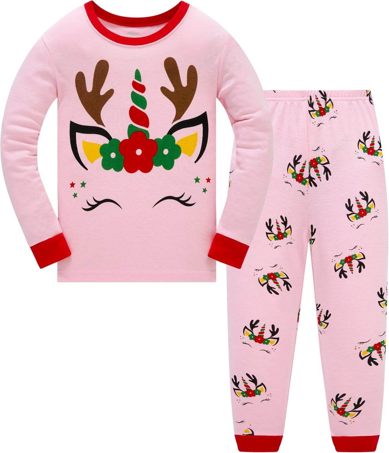 Little Boys & Girls Christmas Pajamas Sets for Toddler – 100% Cotton Dinosaur & Starry Sleepwear - Creatique