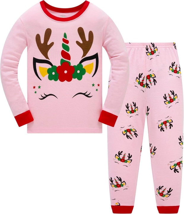 Little Boys Girls Christmas Pajamas Sets for Toddler 100% Cotton Dinosaur Starry Sleepwear Long Sleeve 2 Pcs Kids Clothes Pjs - Creatique