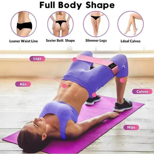 Boost Your Fitness with 3Pcs Fabric Resistance Bands - Perfect for Glutes, Thighs, Squats, and Yoga! - Creatique