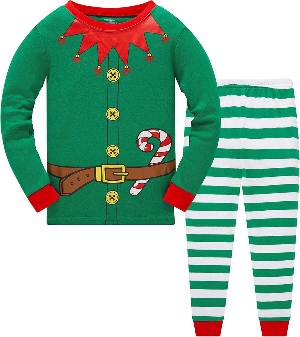 Little Boys & Girls Christmas Pajamas Sets for Toddler – 100% Cotton Dinosaur & Starry Sleepwear - Creatique