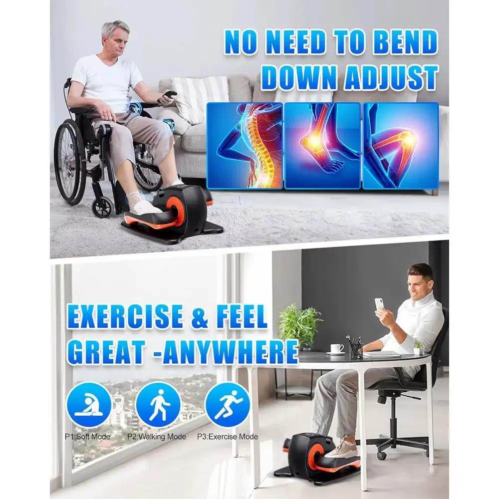 Transform Your Workout with the Ultimate Under-Desk Elliptical Machine - 12 Levels, Silent, Portable & Remote Control Ready! - Creatique