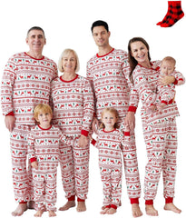 Christmas Family Matching Pajama Sets Includes Christmas Socks - Perfect for Family Photos & Holiday Celebrations - Creatique