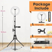 Ultimate Tripod with LED Ring Light for Stunning Selfies & Professional Photography – Perfect for YouTube Live Streaming! - Creatique