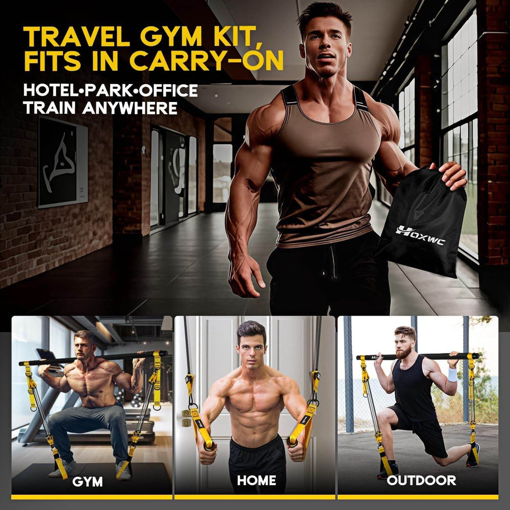 Portable Pilates Machine & Bar Kit with Resistance Bands – Full Body Home Gym Training for Men & Women - Creatique