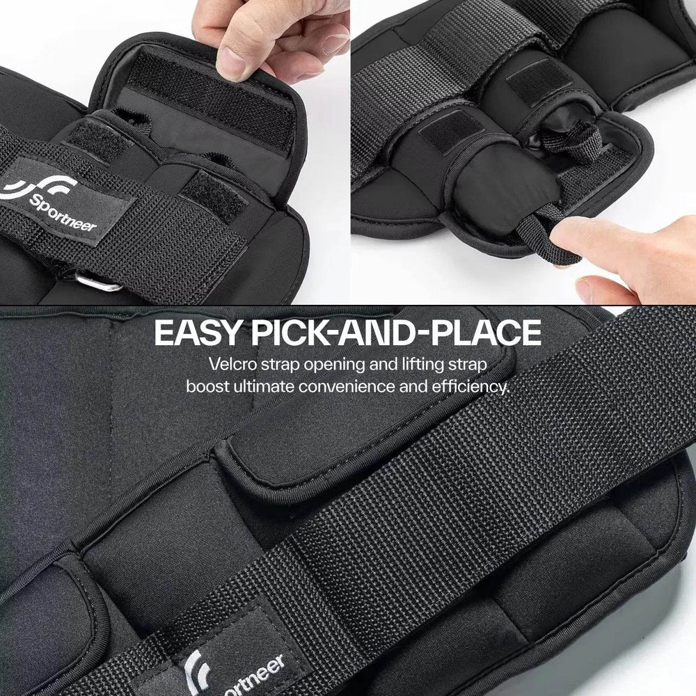 Adjustable Wrist and Ankle Weights for Men & Women - Versatile 1-10 lbs Leg Weights for Enhanced Gym Fitness - Creatique