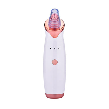 Rechargeable pore vacuum cleaner with multiple suction heads for blackheads and whiteheads