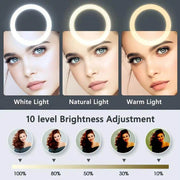 26Cm Ring Light with Adjustable Tripod Stand – Perfect for Photography and Video! - Creatique