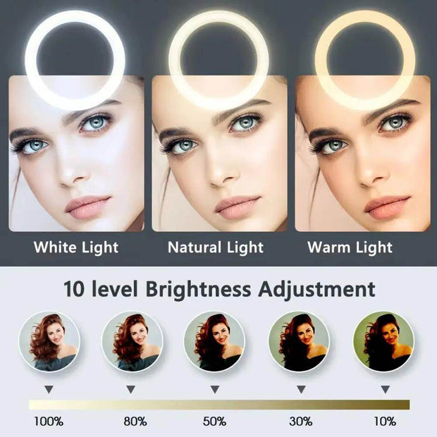 26Cm Ring Light with Adjustable Tripod Stand – Perfect for Photography and Video! - Creatique