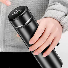 Smart 500ml Vacuum Insulated Stainless Steel Water Bottle with LED Temperature Display – Spill Proof & Portable for Home, Travel, and Sports - Creatique