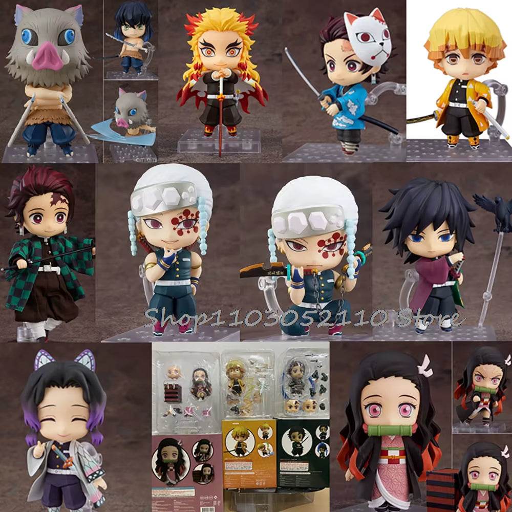 Collectible Anime Demon Slayer PVC Figures – Inosuke, Tanjirou, Nezuko, Zenitsu & Giyuu - Creatique
