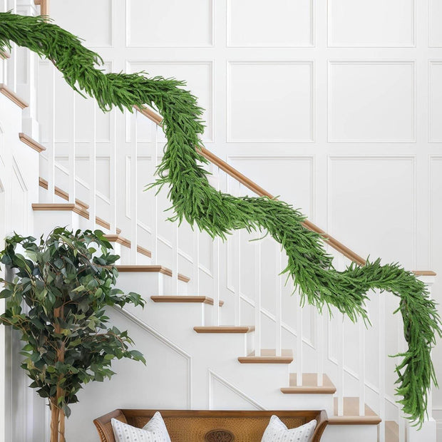 Festive Pine Garland with Lights - Creatique