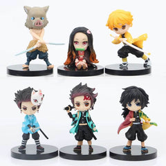 Demon Slayer Q Posket Mini Figurine Sets - Kimetsu No Yaiba PVC Dolls for Desktop Decor - Available in 5, 10, 12, and 15 Pieces! - Creatique