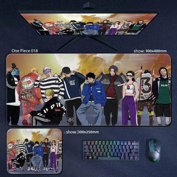 Large One Piece Anime Mousepad - Perfect Gaming Accessory Featuring Luffy, Zoro, Ace & Chopper - Ideal Gift for Gamers! - Creatique
