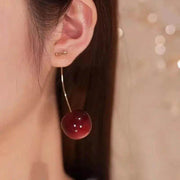 Small Fresh Sweet Lovely Cherry Cherries Cherries Earrings Pendant Fruit Earrings Red Cherry Earrings Charm Jewelry - Creatique