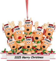 Personalized Christmas Ornaments 2025 Family of 2/3/4/5/6 Custom Christmas Ornament with Names Customized Family Ornaments for Christmas Tree Decoration Customized Gifts, Family of 5 - Creatique