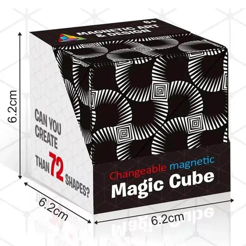 Magic Infinite Cosmic Cube Shasibo Cubes Magnetic Changeable Cubes Magnetic Cubes Magnet Fidget Antistres Flip Cubic Puzzle Toys - Creatique