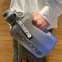 Gradient Color Sports Water Bottle – Large Capacity with Handle – Durable Frosted Plastic - Creatique