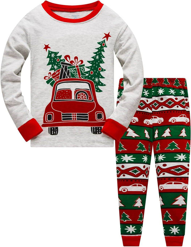 Little Boys Girls Christmas Pajamas Sets for Toddler 100% Cotton Dinosaur Starry Sleepwear Long Sleeve 2 Pcs Kids Clothes Pjs - Creatique