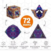 Magic Infinite Cosmic Cube Shasibo Cubes Magnetic Changeable Cubes Magnetic Cubes Magnet Fidget Antistres Flip Cubic Puzzle Toys - Creatique