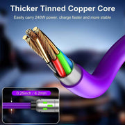 [Buy 1 Get 1 Free] 6.6FT 4-In-1 USB-C Cable PD Fast Charging Data Sync USB-A Type-C Lightning Aluminum Compatible Cellphone Smartphone Electronic Charger - Creatique