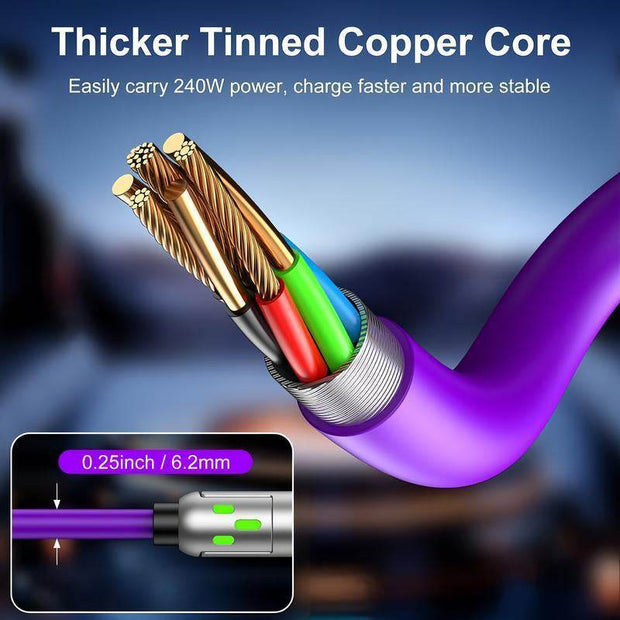 [Buy 1 Get 1 Free] 6.6FT 4-In-1 USB-C Cable PD Fast Charging Data Sync USB-A Type-C Lightning Aluminum Compatible Cellphone Smartphone Electronic Charger - Creatique