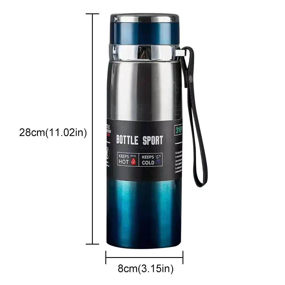 1L Insulated Stainless Steel Water Bottle with Handle - Perfect for Hot & Cold Drinks On-the-Go - Creatique