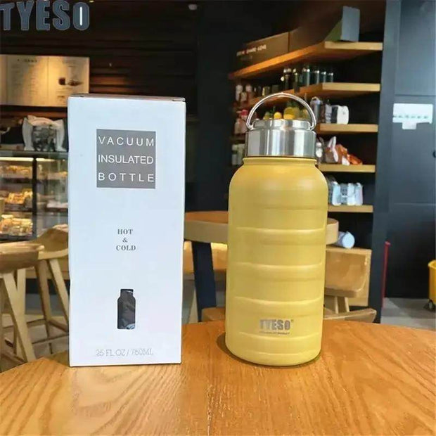 Insulated Double Steel Sports Thermos Mug - Large Capacity Vacuum Flask for Hot & Cold Beverages - Creatique