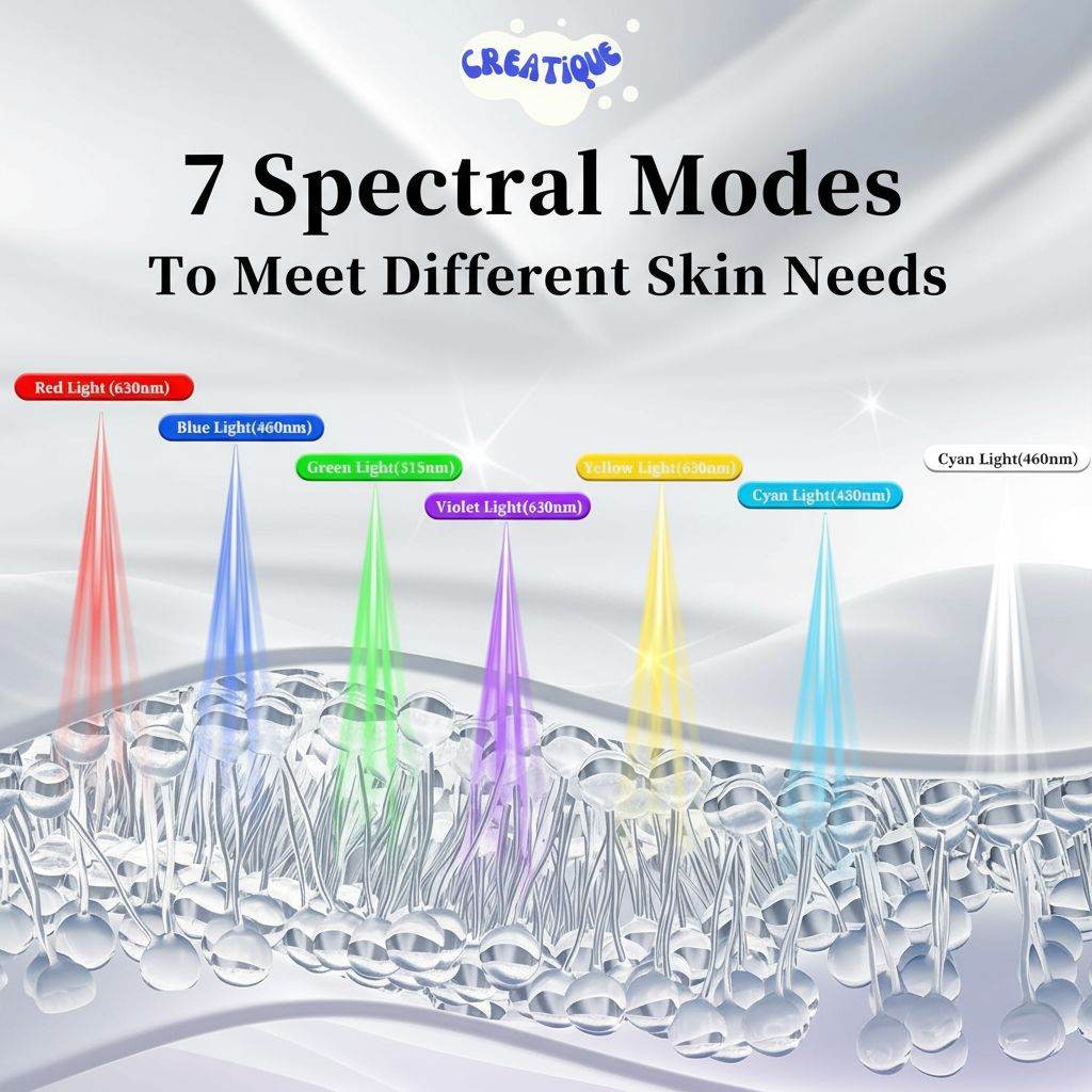 At-Home LED Face & Neck Mask – Red Light Therapy for Radiant, Youthful Skin - Creatique