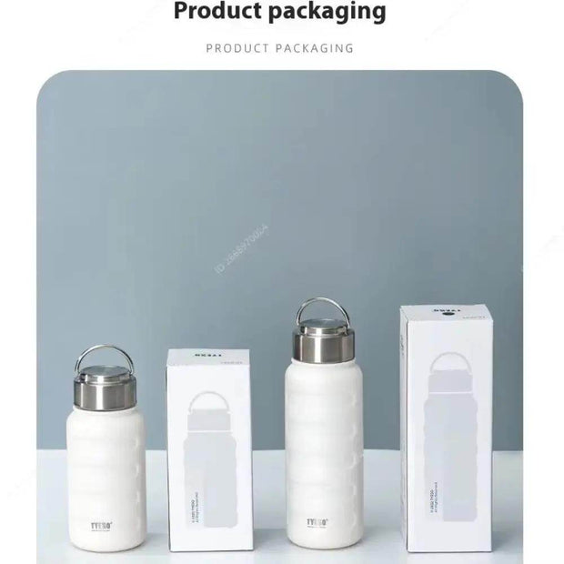 Insulated Double Steel Sports Thermos Mug - Large Capacity Vacuum Flask for Hot & Cold Beverages - Creatique