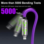 [Buy 1 Get 1 Free] 6.6FT 4-In-1 USB-C Cable PD Fast Charging Data Sync USB-A Type-C Lightning Aluminum Compatible Cellphone Smartphone Electronic Charger - Creatique