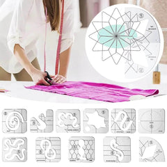 Free Motion Quilting Templates – 11Pcs Sampler Set - Creatique
