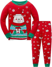 Little Boys Girls Christmas Pajamas Sets for Toddler 100% Cotton Dinosaur Starry Sleepwear Long Sleeve 2 Pcs Kids Clothes Pjs - Creatique