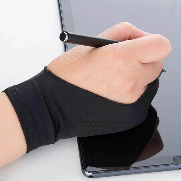 Anti-Touch Two-Finger Hand Painting Gloves Oil Painting Art Supplies Tablet Digital Board Screen Touch Drawing Anti-Fouling - Creatique
