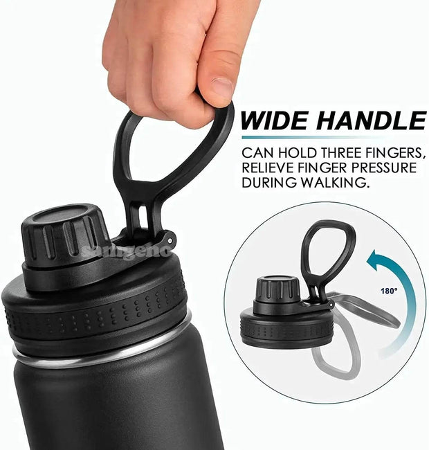 Premium 32 Oz Insulated Stainless Steel Water Bottle - Leakproof Double Wall Vacuum Sport Mug with Wide Mouth Lid - Creatique