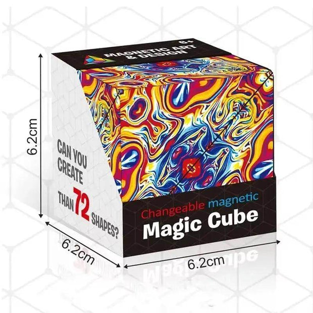 Magic Infinite Cosmic Cube Shasibo Cubes Magnetic Changeable Cubes Magnetic Cubes Magnet Fidget Antistres Flip Cubic Puzzle Toys - Creatique