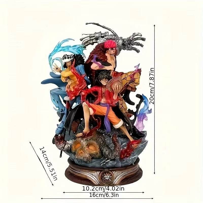 20cm One Piece Supernova Captains Figures - Luffy, Kid & Law Battle of Onigashima Collectible Models & Gift Toys - Creatique