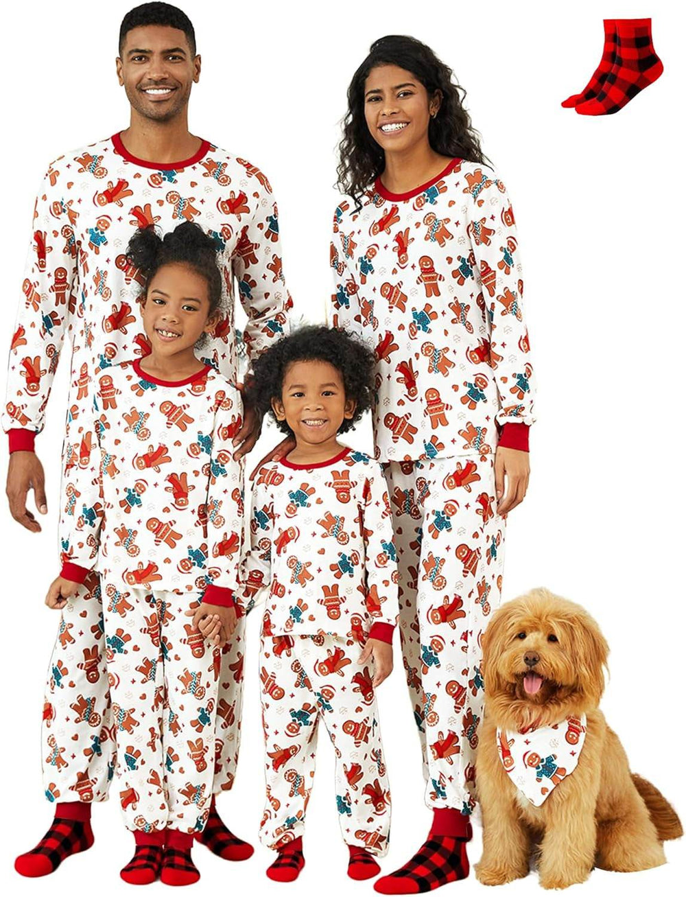 Christmas Family Matching Pajama Sets Includes Christmas Socks - Perfect for Family Photos & Holiday Celebrations - Creatique
