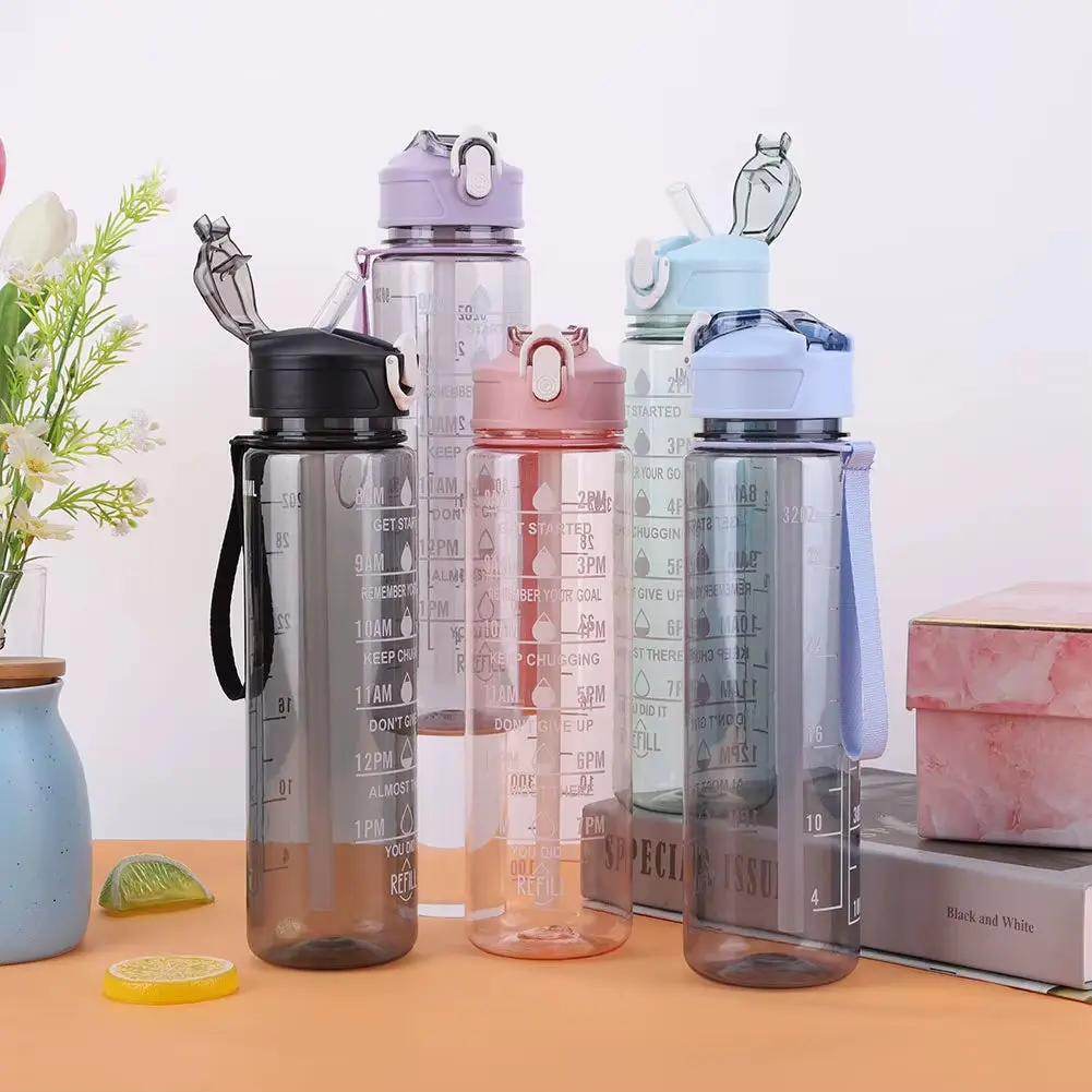Stay Hydrated in Style: 800ml Leakproof Sports Water Bottle with Straw & Handle - Perfect for Boys and Girls on the Go! - Creatique
