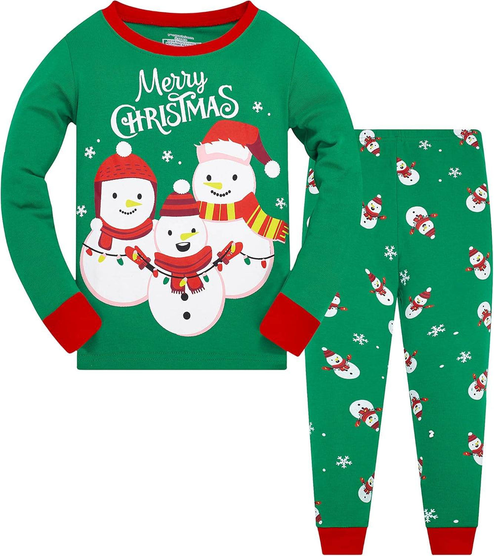 Little Boys & Girls Christmas Pajamas Sets for Toddler – 100% Cotton Dinosaur & Starry Sleepwear - Creatique
