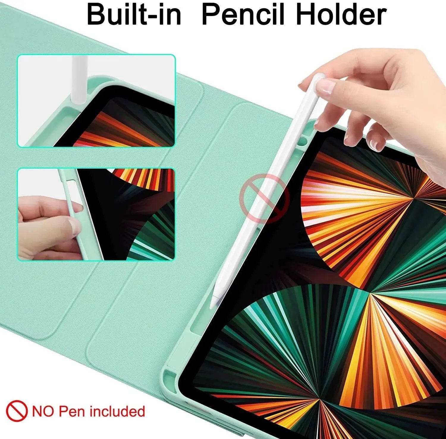 Ipad Keyboard Case for Ipad Air 5Th/4Th Gen 2022/2020 10.9 Inch - Pro 11 4Th 3Rd 2Nd 1St Gen 2022/2021/2020/2018, Detachable BT Backlit Magnetic Keyboard, Built-In Pencil Holder, Smart Cover (Green） - Creatique