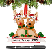 Personalized Christmas Ornaments 2025 Family of 2/3/4/5/6 Custom Christmas Ornament with Names Customized Family Ornaments for Christmas Tree Decoration Customized Gifts, Family of 5 - Creatique
