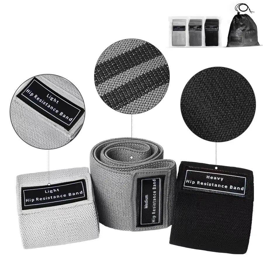 Ultimate Glute & Thigh Resistance Bands - Fabric Booty Bands for Effective Squats, Stretching & Yoga Workouts! - Creatique