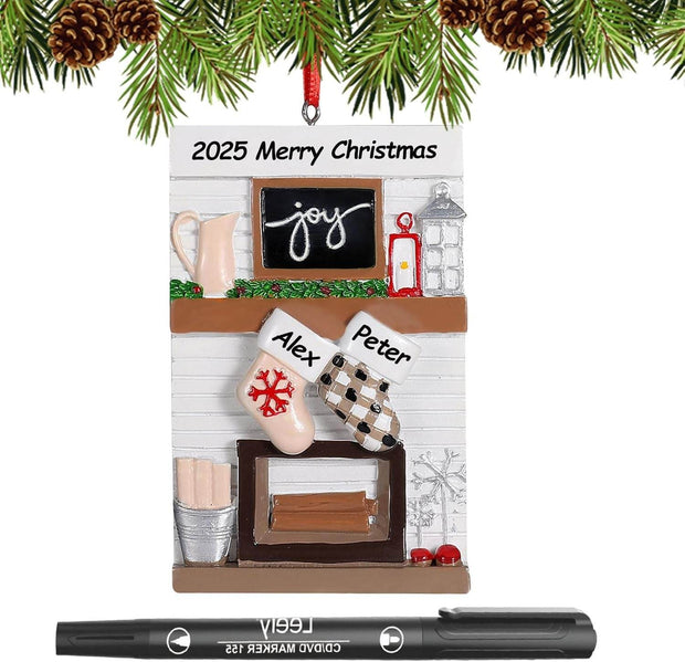 Personalized Christmas Ornaments 2025 Family of 2/3/4/5/6 Custom Christmas Ornament with Names Customized Family Ornaments for Christmas Tree Decoration Customized Gifts, Family of 5 - Creatique