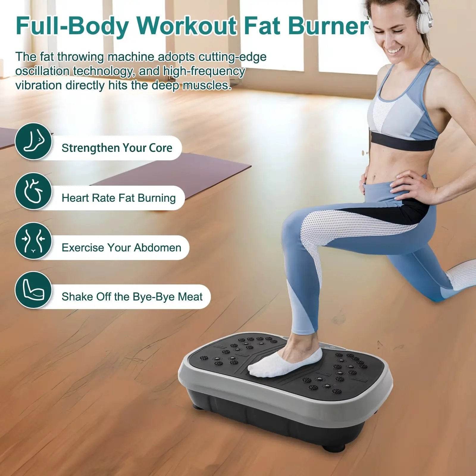 Revolutionary Vibration Plate Exercise Machine for Ultimate Fat Burning & Body Toning - Portable Home Fitness Solution! - Creatique