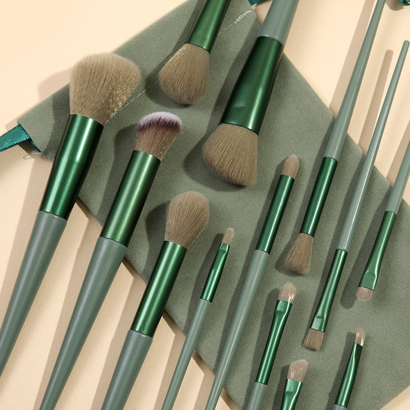 Complete makeup brush set for foundation concealer eyeshadow and lip application